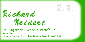 richard neidert business card